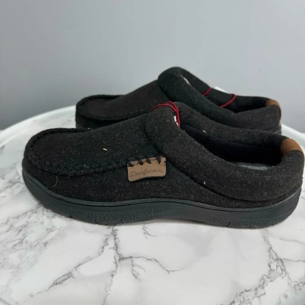 Dearfoams Men’s Slippers sz S 7/8 ndoor/Outdoor Memory Foam Clog NEW O-29